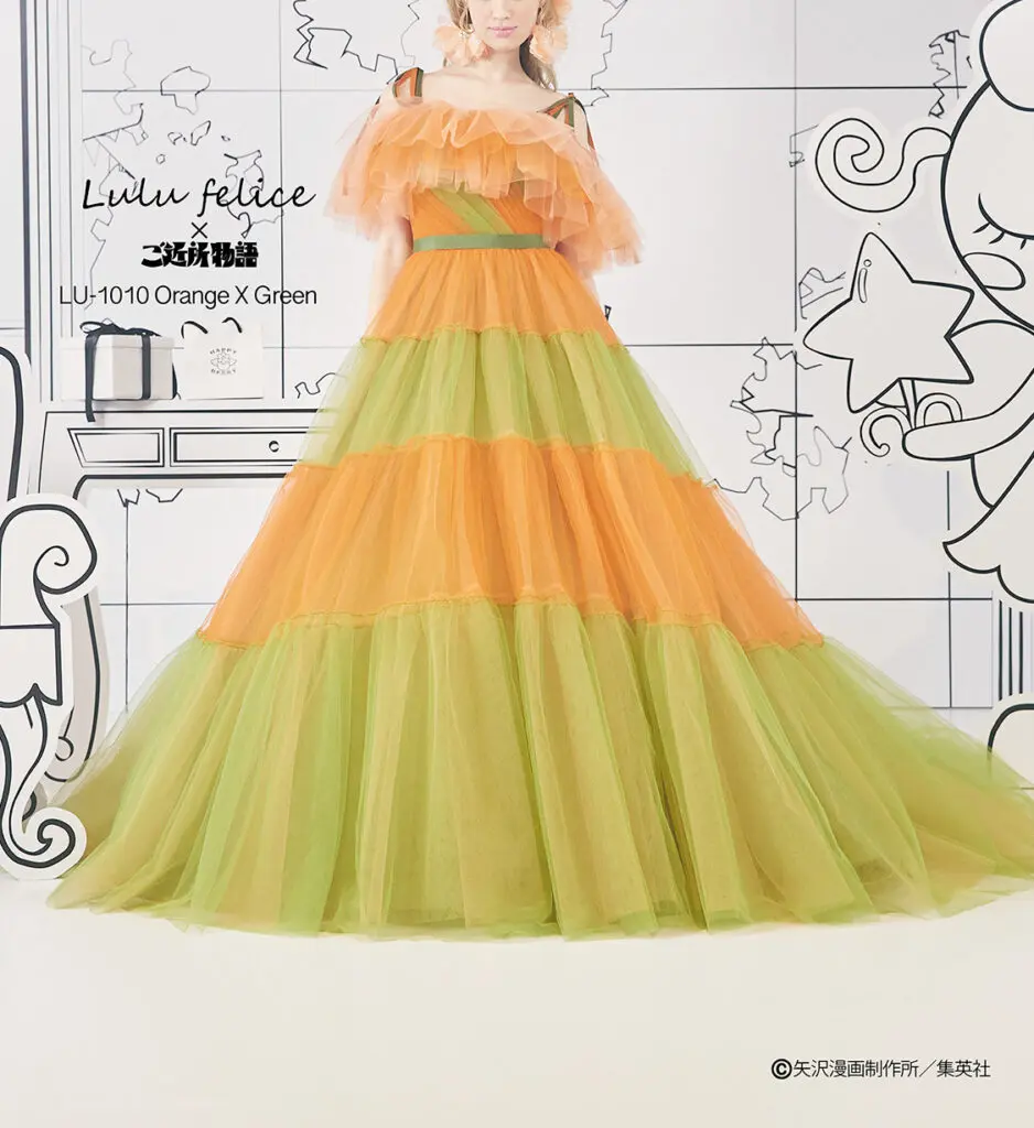 ✦新品同様❗️社交ダンスDress　淡い美しいオレンジ色✨Мsize 試着・レンタル・購入】社交ダンスドレス オレンジ Mサイズ