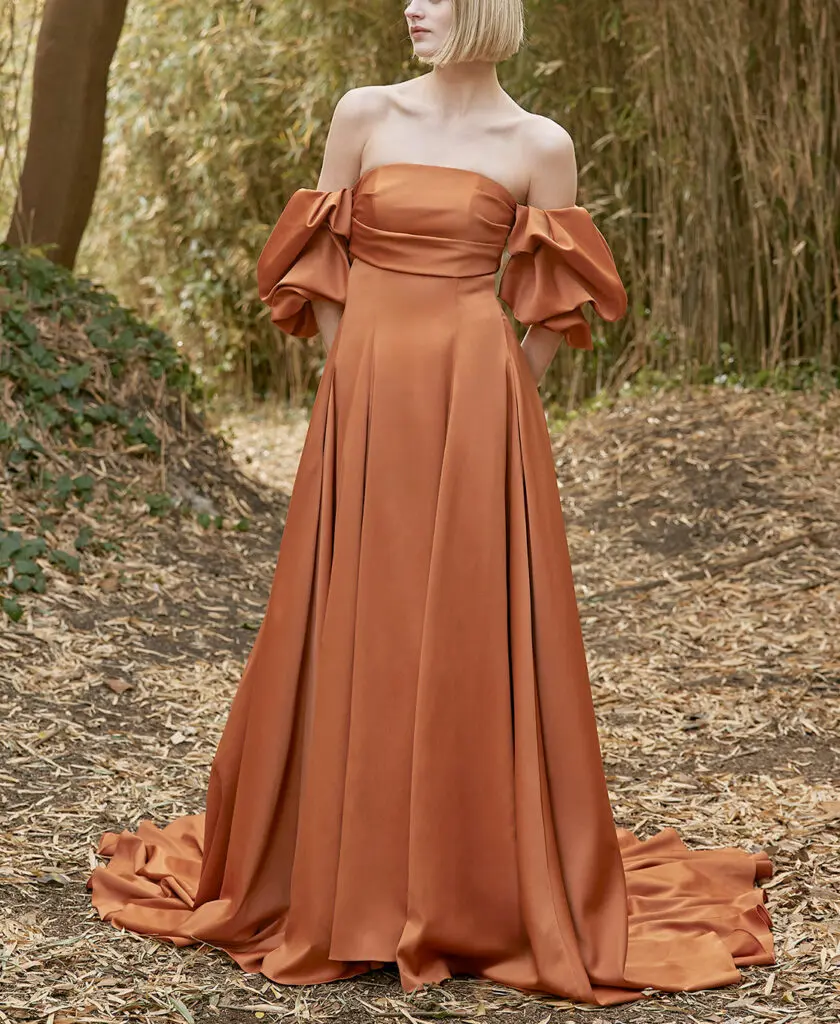 カラードレス スレンダーライン テラコッタ K.RANNE（クランネ