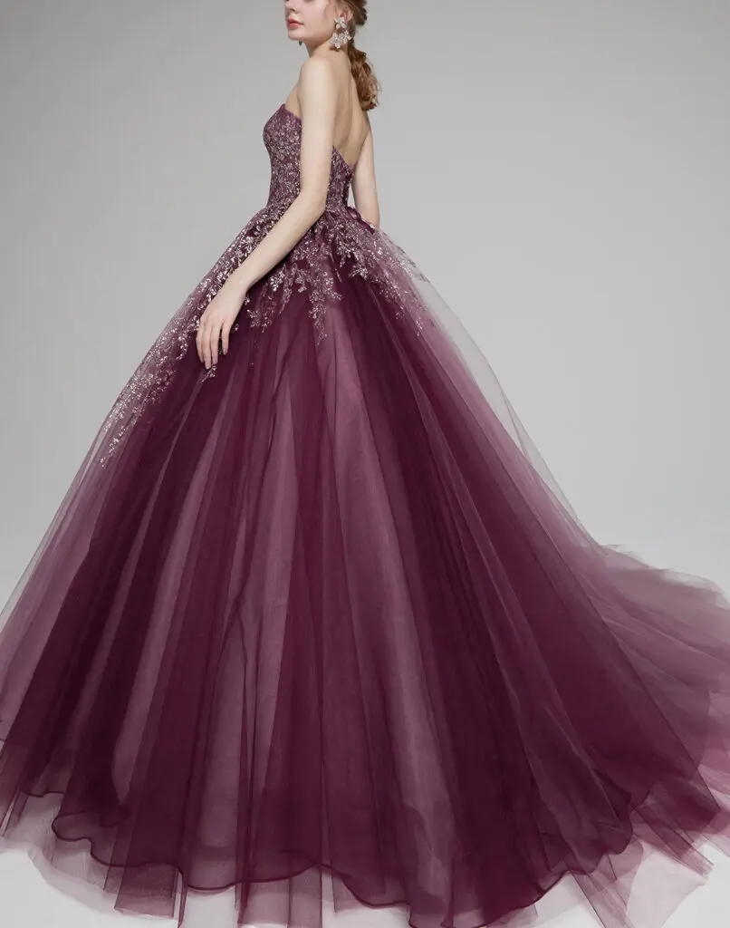 ルルフェリーチェ ドレス パープル【LU-0128】5号～31号-美しい