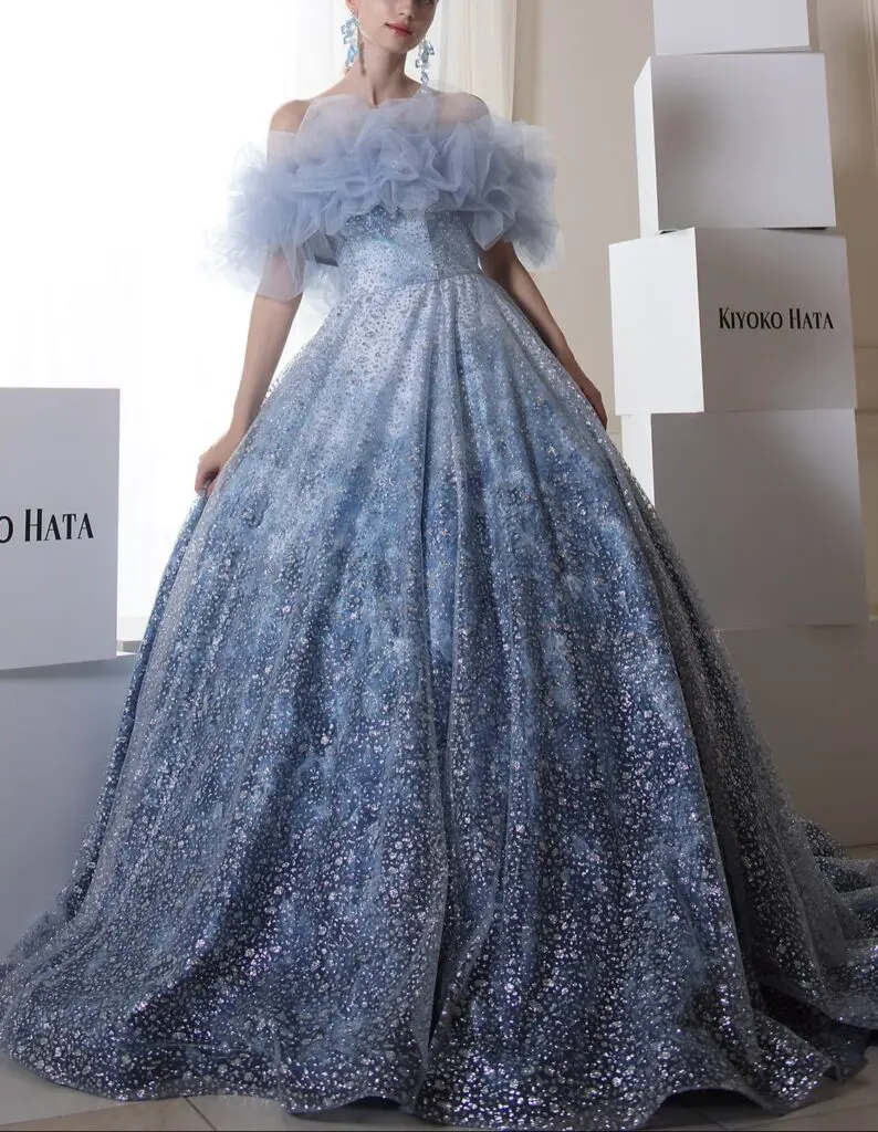 キヨコハタ ドレス レンタル【KH-0574グレー】5号～15号 - ミス