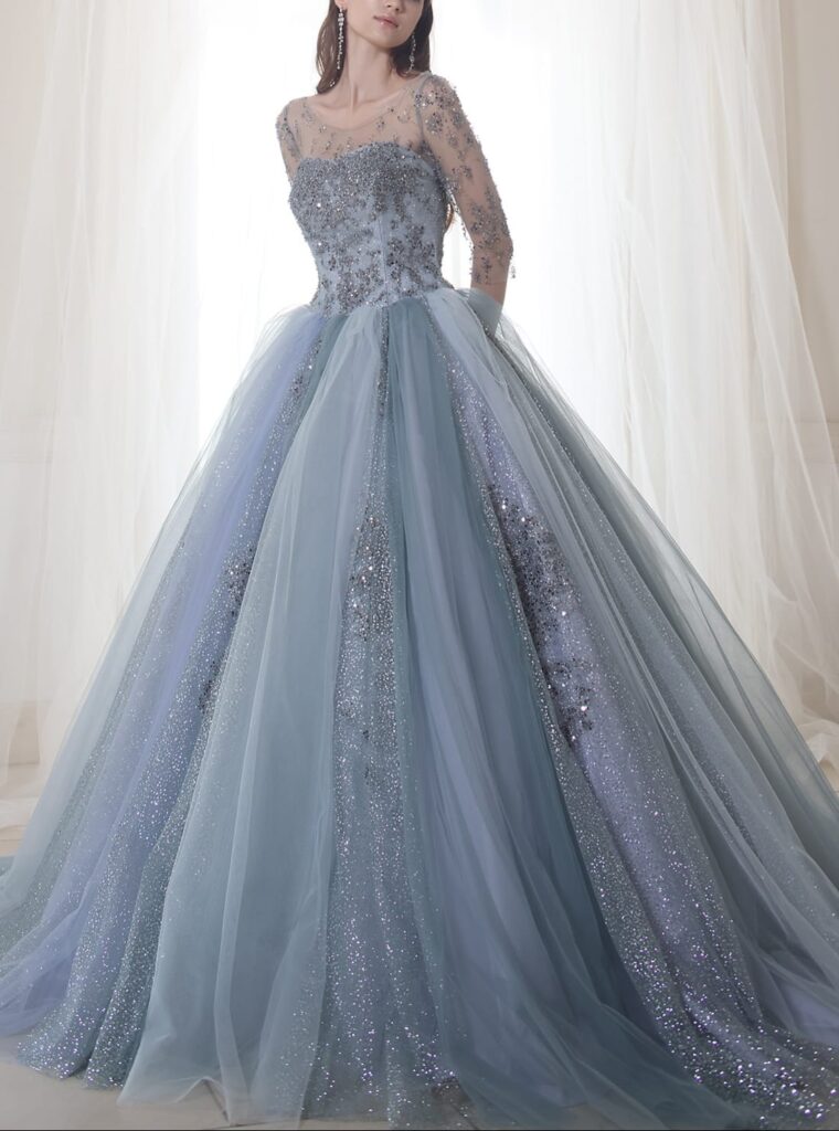 キヨコハタ グレー【KH-0570】カラードレス レンタル 5号～15号