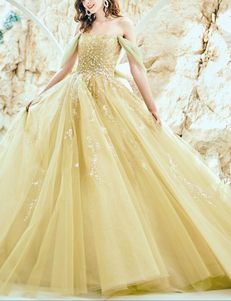 ルルフェリーチェオリーブ【LU-0140】7号～11号-上品なAラインカラードレス