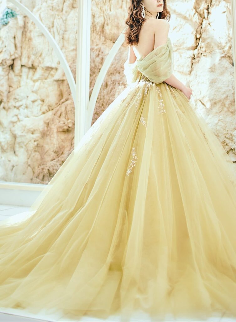 ルルフェリーチェオリーブ【LU-0140】7号～11号-上品なAラインカラードレス