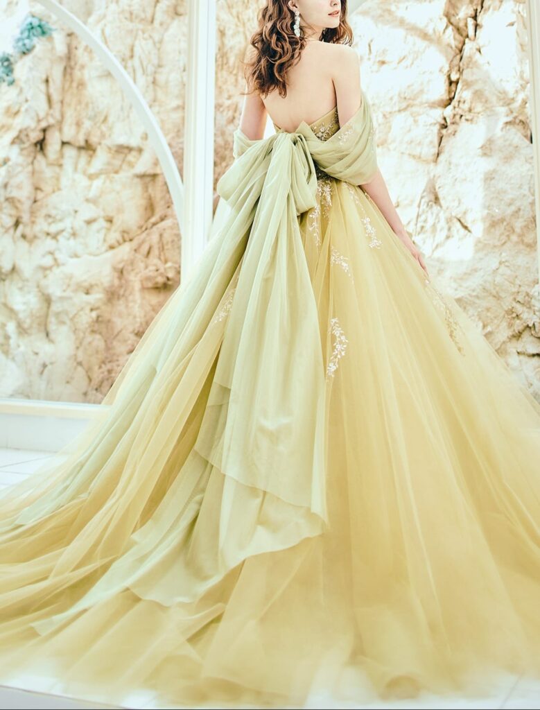 ルルフェリーチェオリーブ【LU-0140】7号～11号-上品なAラインカラードレス