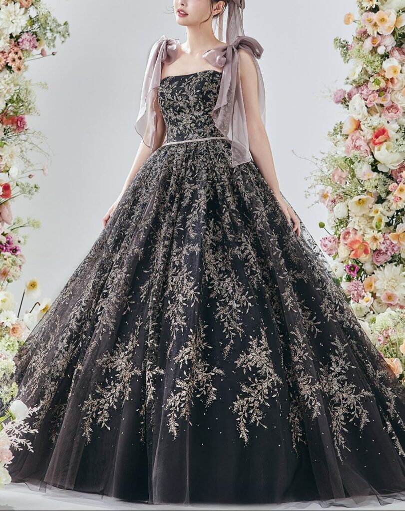 ルルフェリーチェブラック【LU-1018】7号～15号-式場提携ドレス高いならココ