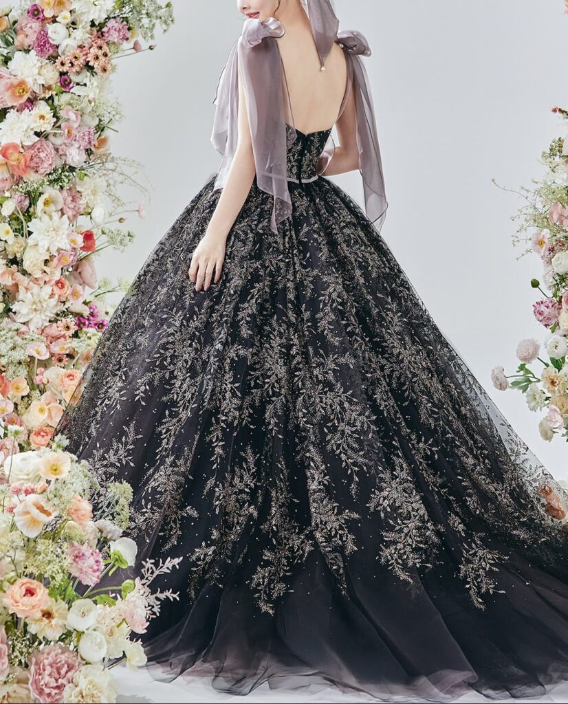 ルルフェリーチェブラック【LU-1018】7号～15号-式場提携ドレス高いならココ