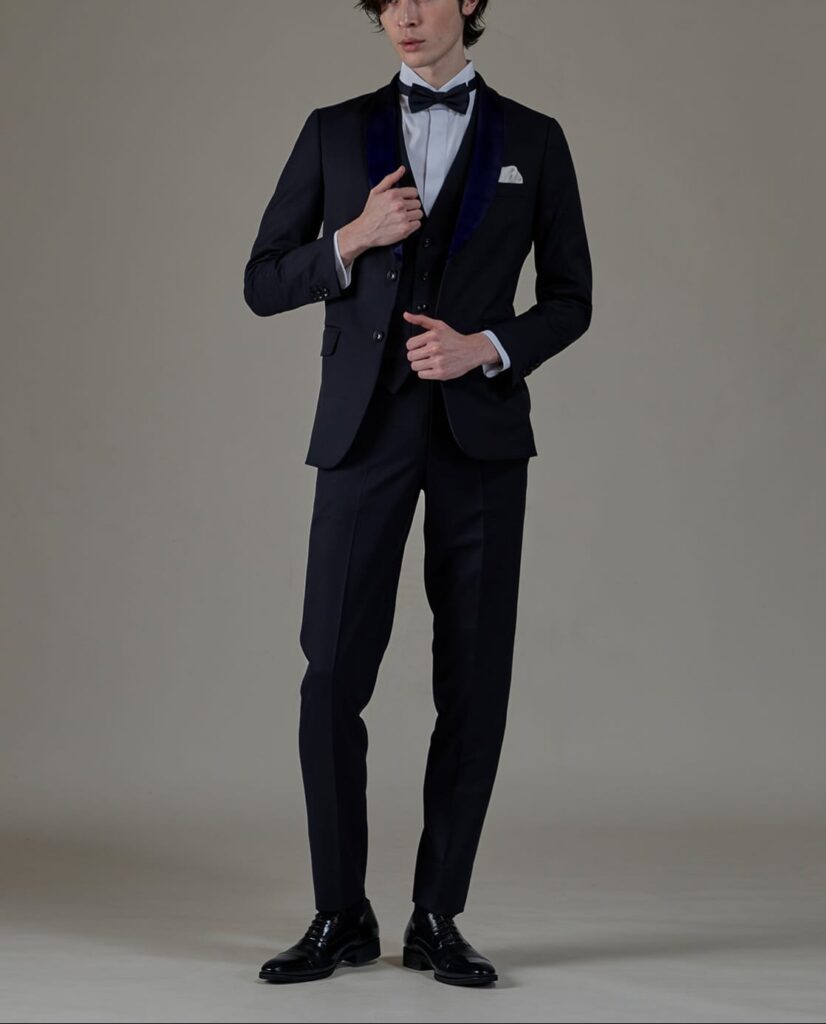 NEXORタキシード ネイビー【RX-0004】魅力的なオーセンティックデザイン