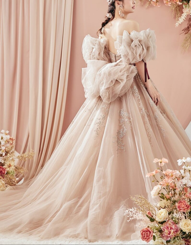 エッグフィルム コラボレーションドレス【LU-1016ベージュ】7号～15号