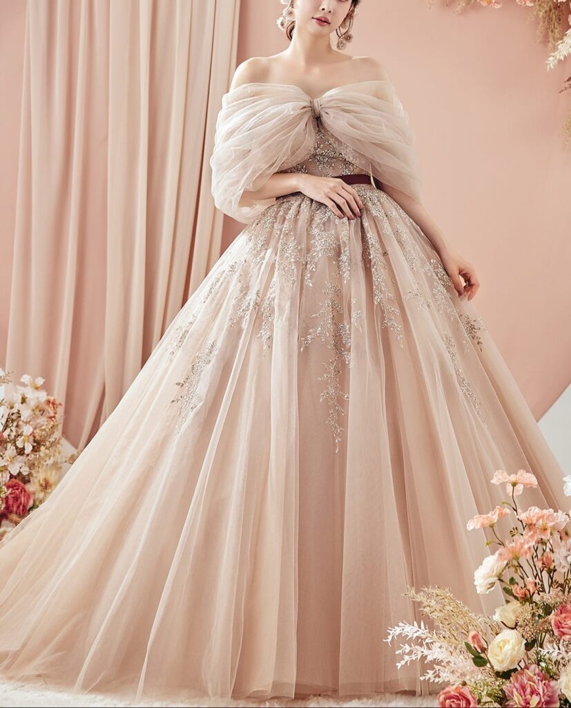 エッグフィルム コラボレーションドレス【LU-1016ベージュ】7号～15号