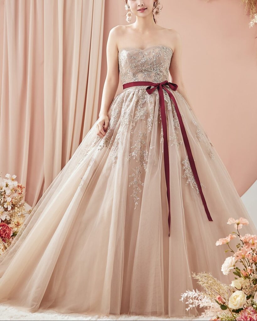 エッグフィルム コラボレーションドレス【LU-1016ベージュ】7号～15号