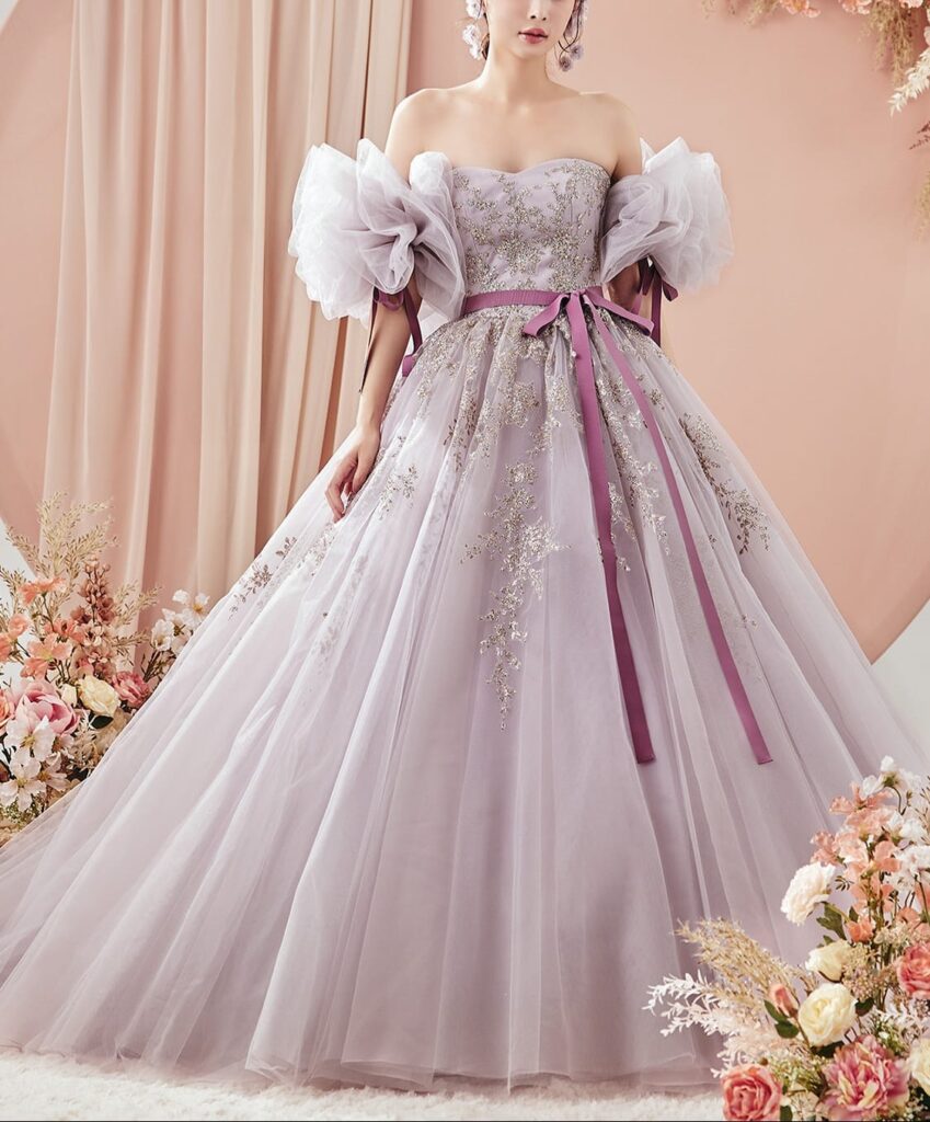 Lulu felice×eggfilm ラベンダーカラードレス【LU-1016】7〜15号