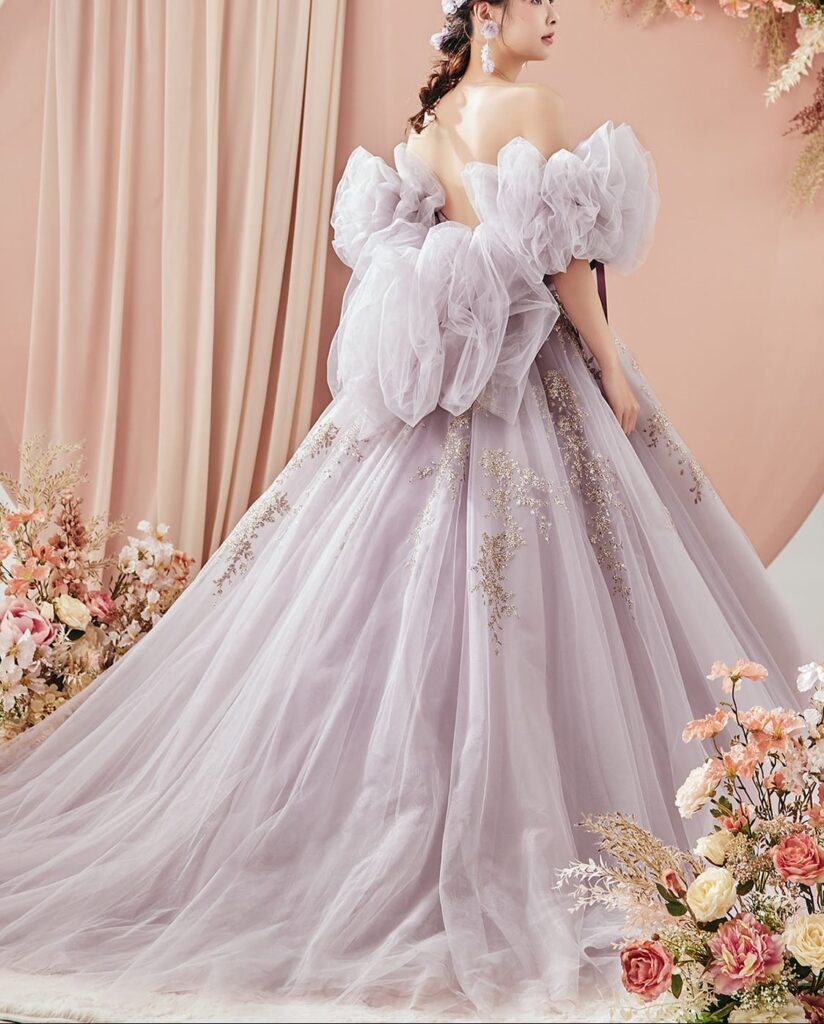 Lulu felice×eggfilm ラベンダーカラードレス【LU-1016】7〜15号