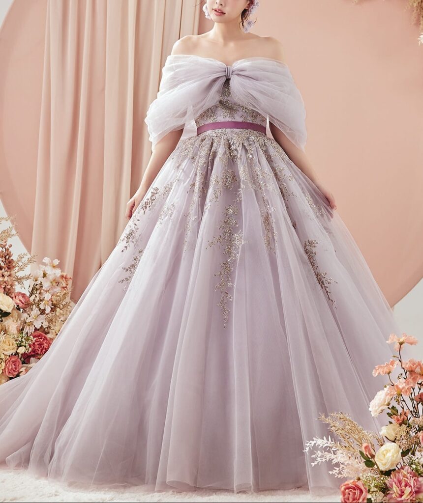 Lulu felice×eggfilm ラベンダーカラードレス【LU-1016】7〜15号