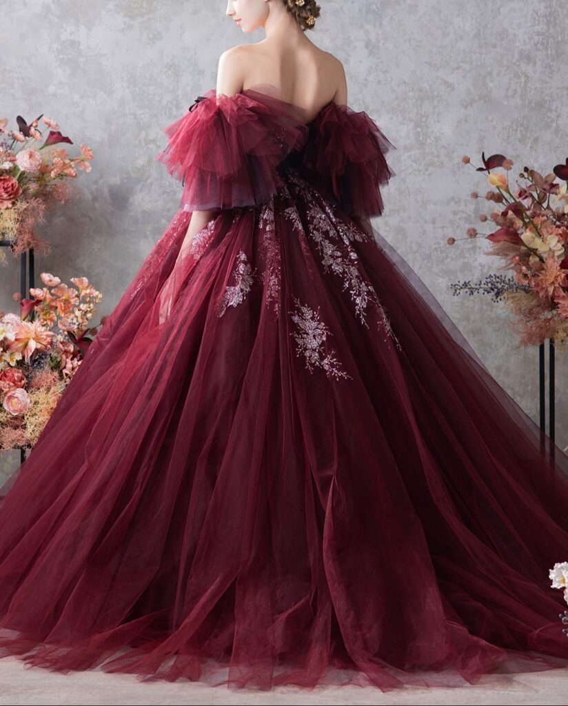 ルルフェリーチェボルドー カラードレス【LU-0174】5号～15号