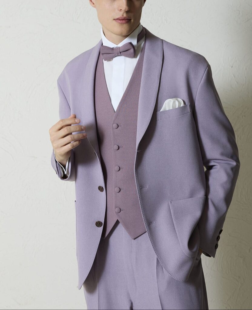 ORIGINAL BRAND タキシード【KLD2001グレイッシュパープル】上品なコーデを楽しむ